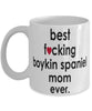 Funny Dog Mug B3st F-cking Boykin Spaniel Mom Ever Coffee Mug White