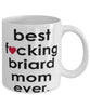 Funny Dog Mug B3st F-cking Briard Mom Ever Coffee Mug White