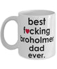 Funny Dog Mug B3st F-cking Broholmer Dad Ever Coffee Mug White