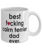 Funny Dog Mug B3st F-cking Cairn Terrier Dad Ever Coffee Mug White