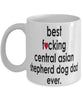 Funny Dog Mug B3st F-cking Central Asian Shepherd Dog Dad Ever Coffee Mug White