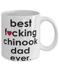 Funny Dog Mug B3st F-cking Chinook Dad Ever Coffee Mug White