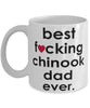 Funny Dog Mug B3st F-cking Chinook Dad Ever Coffee Mug White