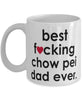 Funny Dog Mug B3st F-cking Chow Pei Dad Ever Coffee Cup White