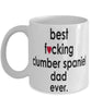 Funny Dog Mug B3st F-cking Clumber Spaniel Dad Ever Coffee Mug White