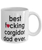 Funny Dog Mug B3st F-cking Corgidor Dad Ever Coffee Cup White