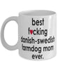 Funny Dog Mug B3st F-cking Danish-Swedish Farmdog Mom Ever Coffee Mug White