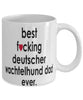 Funny Dog Mug B3st F-cking Deutscher Wachtelhund Dad Ever Coffee Mug White
