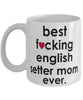 Funny Dog Mug B3st F-cking English Setter Mom Ever Coffee Mug White
