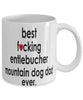 Funny Dog Mug B3st F-cking Entlebucher Mountain Dog Dad Ever Coffee Mug White