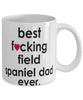 Funny Dog Mug B3st F-cking Field Spaniel Dad Ever Coffee Mug White