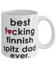 Funny Dog Mug B3st F-cking Finnish Spitz Dad Ever Coffee Mug White