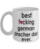 Funny Dog Mug B3st F-cking German Pinscher Dad Ever Coffee Mug White