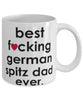 Funny Dog Mug B3st F-cking German Spitz Dad Ever Coffee Mug White