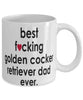 Funny Dog Mug B3st F-cking Golden Cocker Retriever Dad Ever Coffee Cup White