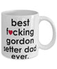 Funny Dog Mug B3st F-cking Gordon Setter Dad Ever Coffee Mug White