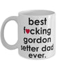 Funny Dog Mug B3st F-cking Gordon Setter Dad Ever Coffee Mug White