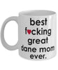 Funny Dog Mug B3st F-cking Great Dane Mom Ever Coffee Mug White