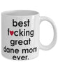 Funny Dog Mug B3st F-cking Great Dane Mom Ever Coffee Mug White