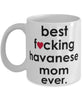 Funny Dog Mug B3st F-cking Havanese Mom Ever Coffee Mug White