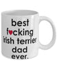 Funny Dog Mug B3st F-cking Irish Terrier Dad Ever Coffee Mug White