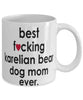 Funny Dog Mug B3st F-cking Karelian Bear Dog Mom Ever Coffee Mug White