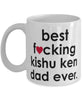 Funny Dog Mug B3st F-cking Kishu Ken Dad Ever Coffee Mug White