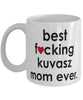 Funny Dog Mug B3st F-cking Kuvasz Mom Ever Coffee Mug White