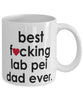 Funny Dog Mug B3st F-cking Lab Pei Dad Ever Coffee Cup White