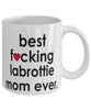 Funny Dog Mug B3st F-cking Labrottie Mom Ever Coffee Cup White