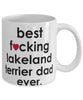 Funny Dog Mug B3st F-cking Lakeland Terrier Dad Ever Coffee Mug White