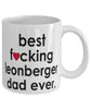 Funny Dog Mug B3st F-cking Leonberger Dad Ever Coffee Mug White