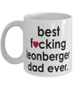 Funny Dog Mug B3st F-cking Leonberger Dad Ever Coffee Mug White