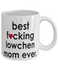 Funny Dog Mug B3st F-cking Lowchen Mom Ever Coffee Mug White