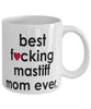 Funny Dog Mug B3st F-cking Mastiff Mom Ever Coffee Mug White