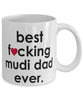 Funny Dog Mug B3st F-cking Mudi Dad Ever Coffee Mug White