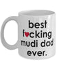 Funny Dog Mug B3st F-cking Mudi Dad Ever Coffee Mug White