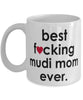 Funny Dog Mug B3st F-cking Mudi Mom Ever Coffee Mug White