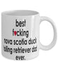 Funny Dog Mug B3st F-cking Nova Scotia Duck Tolling Retriever Dad Ever Coffee Mug White