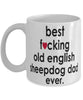 Funny Dog Mug B3st F-cking Old English Sheepdog Dad Ever Coffee Mug White