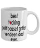 Funny Dog Mug B3st F-cking Petit Basset Griffon Vendeen Dad Ever Coffee Mug White