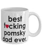 Funny Dog Mug B3st F-cking Pomsky Dad Ever Coffee Cup White