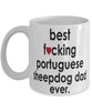 Funny Dog Mug B3st F-cking Portuguese Sheepdog Dad Ever Coffee Cup White