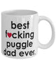 Funny Dog Mug B3st F-cking Puggle Dad Ever Coffee Cup White