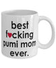 Funny Dog Mug B3st F-cking Pumi Mom Ever Coffee Cup White