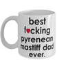 Funny Dog Mug B3st F-cking Pyrenean Mastiff Dad Ever Coffee Cup White