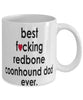 Funny Dog Mug B3st F-cking Redbone Coonhound Dad Ever Coffee Cup White