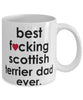 Funny Dog Mug B3st F-cking Scottish Terrier Dad Ever Coffee Cup White