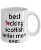 Funny Dog Mug B3st F-cking Scottish Terrier Mom Ever Coffee Cup White