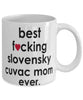 Funny Dog Mug B3st F-cking Slovensky Cuvac Mom Ever Coffee Cup White